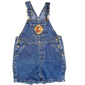 Vtg 1990s Faded Glory Denim Overalls Embroidered Horse 24 mos
